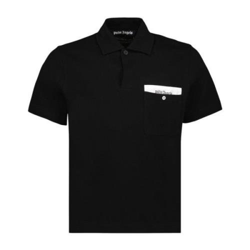 Palm Angels Klassisk Polo Tröja Black, Herr