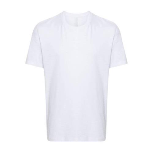 Neil Barrett Vit Slub Textur T-shirt White, Herr