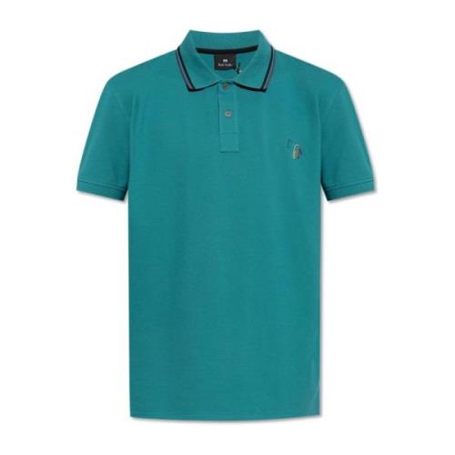 PS By Paul Smith Polo med logotyp Blue, Herr