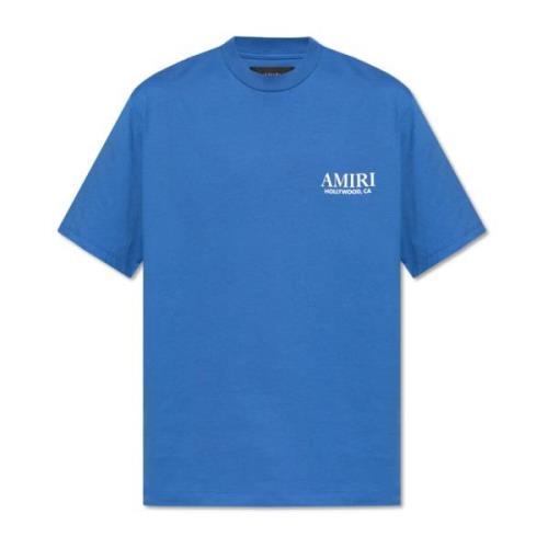 Amiri T-shirt med logotyp Blue, Herr