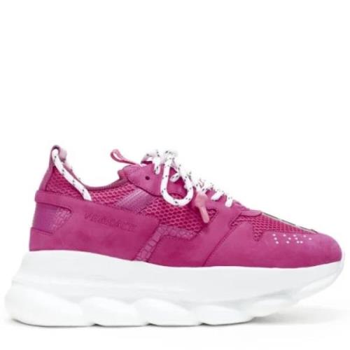 Versace Pre-owned Pre-owned Tyg sneakers Pink, Herr