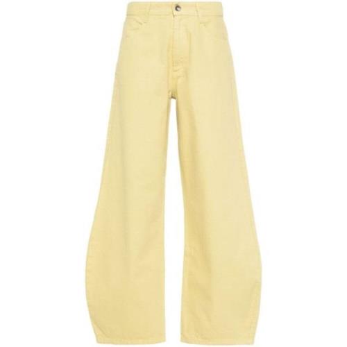 Henrik Vibskov Pipette Pant i Hamp Twilltyg Yellow, Dam