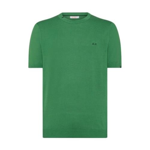 Sun68 Solid Knit T-Shirt Green, Herr