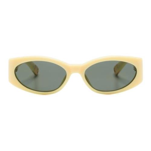 Jacquemus Gula Ovalo Solglasögon UV 400 Skydd Yellow, Dam