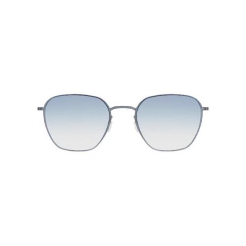 Lindberg Minimalistiska Titan Solglasögon - Blå Linser Gray, Unisex
