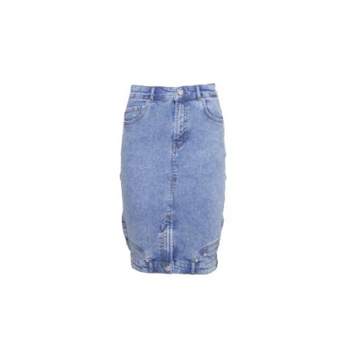 Moschino Omvänd Denimkjol Blue, Dam