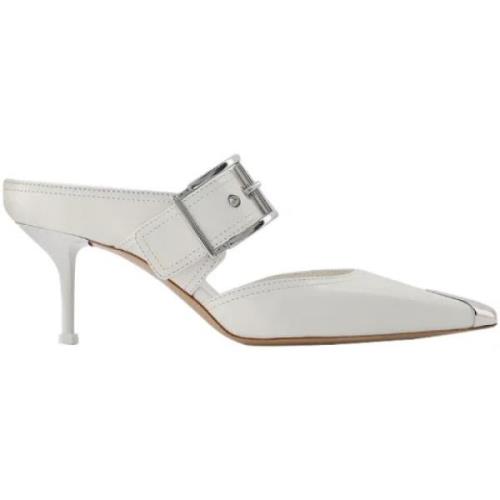 Alexander McQueen Läder klackskor White, Dam