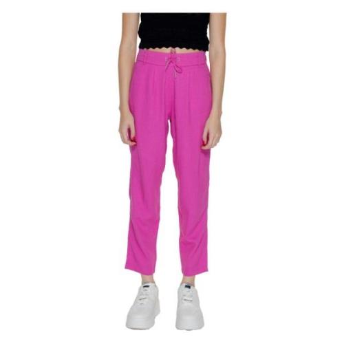 Only Linne Poptrash Byxor Vår/Sommar Kollektion Pink, Dam