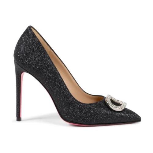 Dee Ocleppo Glitter Logo Pump Black, Dam