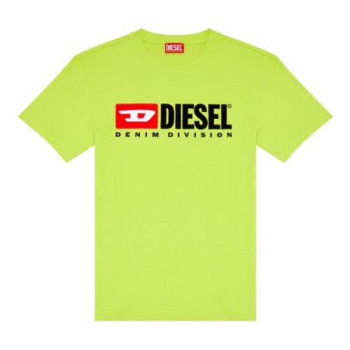 Diesel T-shirt med broderat logotyp Green, Herr