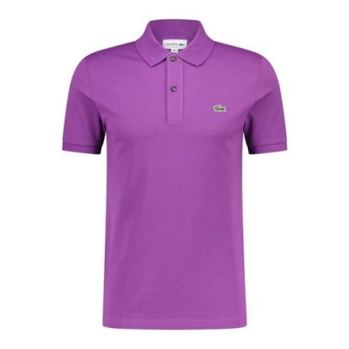 Lacoste Logo Applique Slim-Fit Polo Shirt Purple, Herr