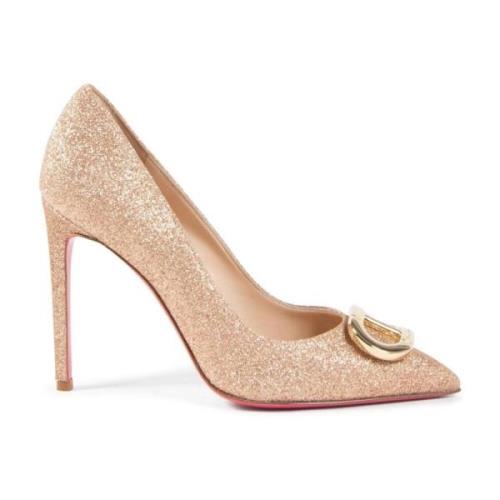 Dee Ocleppo Glitter Logo Fairy Pump Beige, Dam