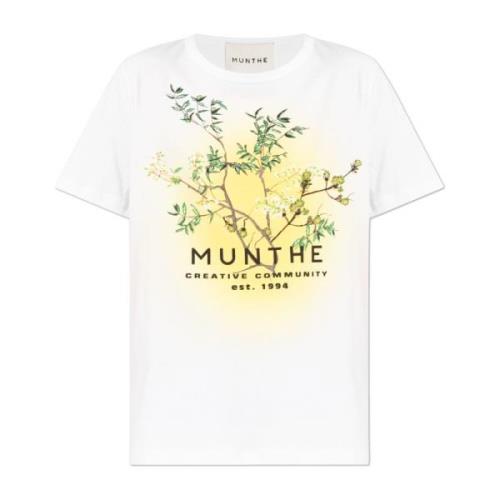 Munthe Tryckt T-shirt White, Dam