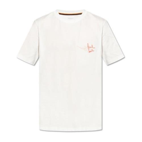 Paul Smith T-shirt med logotyp White, Herr