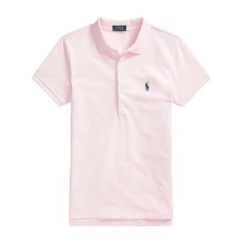 Ralph Lauren Rosa Polo Tröja med Pony Logo Pink, Dam