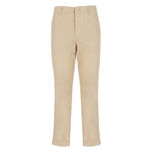 Dondup Beige Bomullbyxor med Fickor Beige, Dam