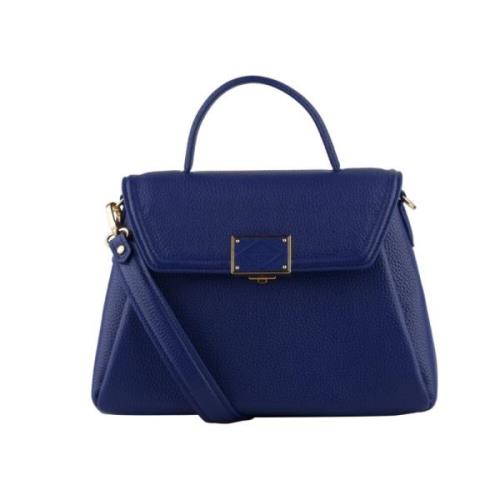 Pourchet Paris Blå handväska med avtagbar rem Blue, Dam