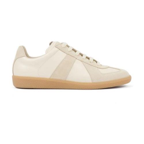 Maison Margiela Beige Logo Sneakers Beige, Herr