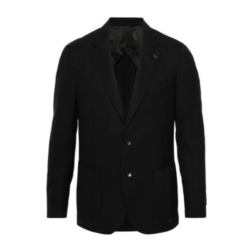 Lardini Svart ytterkläder Ss24 Black, Herr