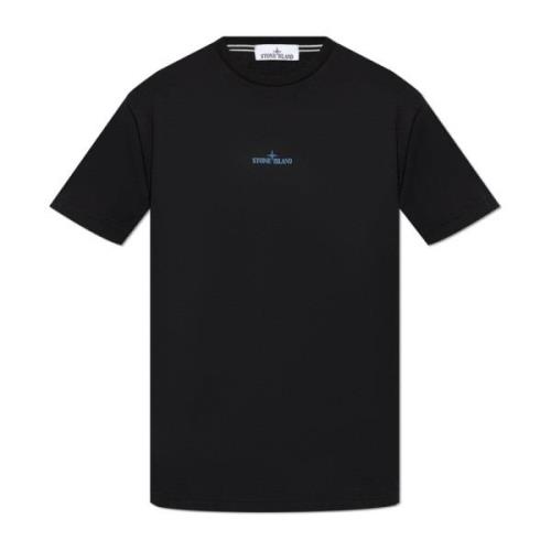 Stone Island Logo T-shirt Black, Herr