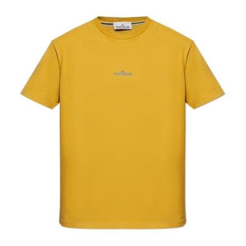 Stone Island T-shirt med logotyp Yellow, Herr