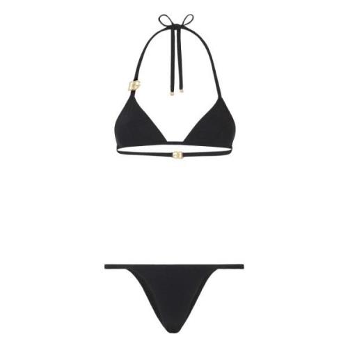 Dolce & Gabbana Stilren Bikini Badkläder Black, Dam