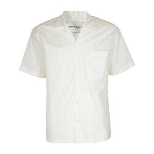 Amaránto Short Sleeve Shirts Beige, Herr