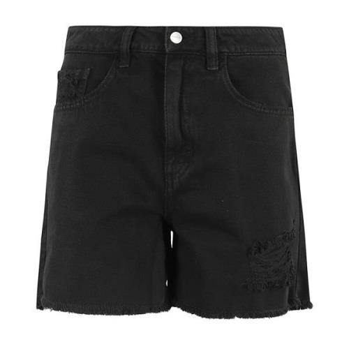 Icon Denim Stiliga Denim Shorts för Kvinnor Black, Dam