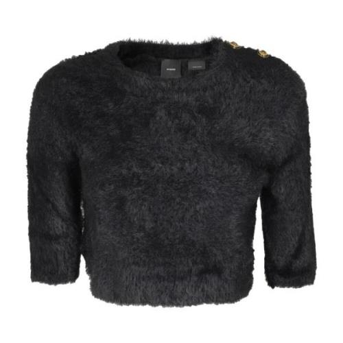 Pinko Teddy Commando Stickad Topp Black, Dam