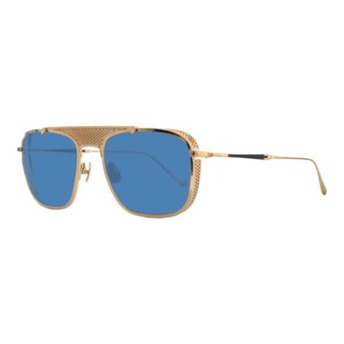 Matsuda Gold/Blue Sunglasses Yellow, Unisex