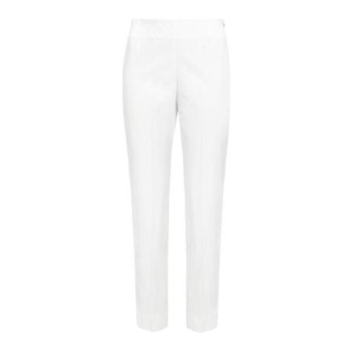 Maliparmi Slim-Fit Poplin Stretch Byxor White, Dam