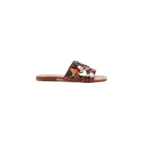 Maliparmi Paljettblandade Platta Sandaler Multicolor, Dam