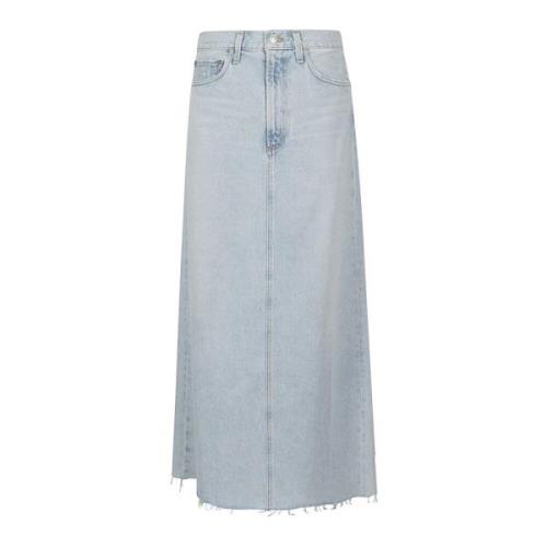 Agolde Denim Skirts Blue, Dam