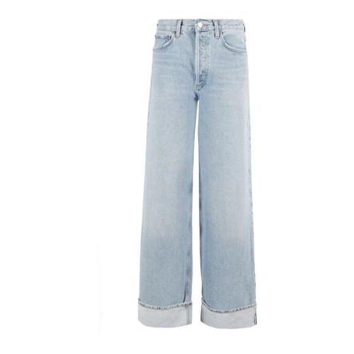 Agolde Wide Jeans Blue, Dam