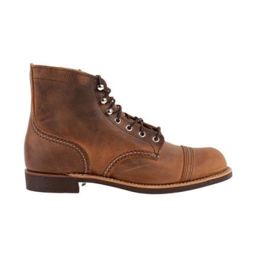 Red Wing Shoes Iron Ranger Koppar Läderstövlar Brown, Herr