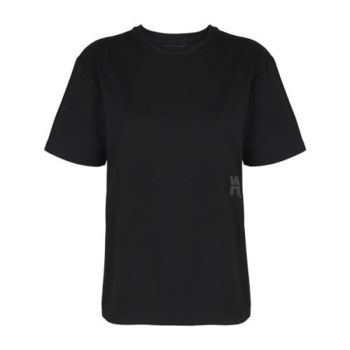 T by Alexander Wang Logo Puff Jacka Black, Dam