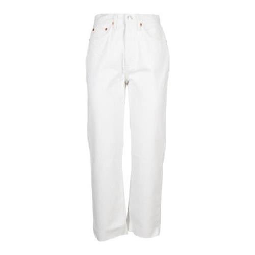 Re/Done Retro Stove Pipe Jeans White, Dam