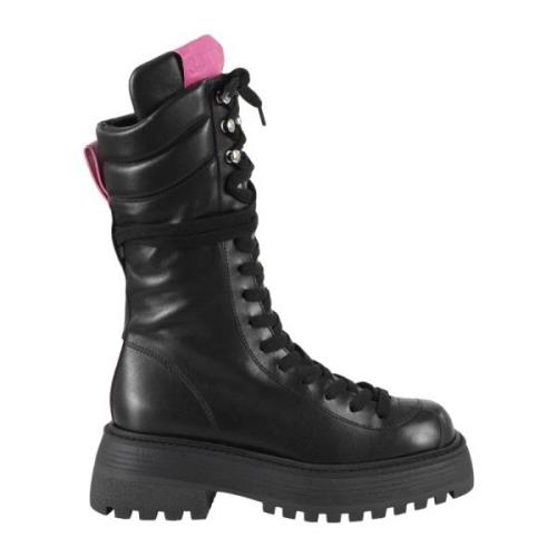 3Juin Lace-up Boots Black, Dam