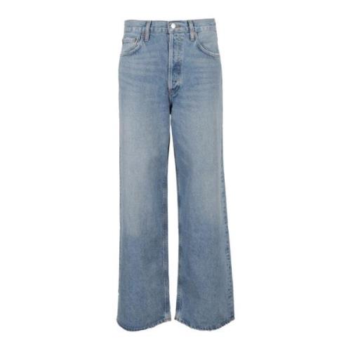 Agolde Straight Jeans Blue, Dam