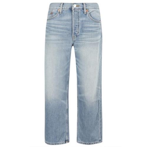 Re/Done Stiliga Korta Jeans Blue, Dam