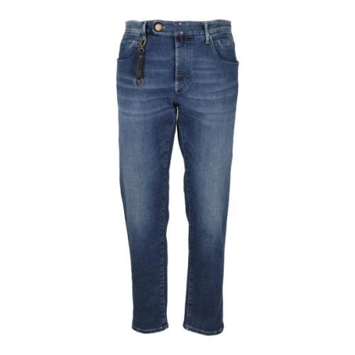 Incotex Stretch Denim Jeans Blue, Herr