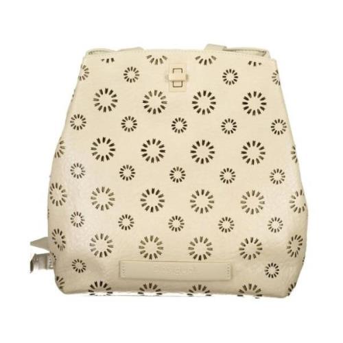 Desigual Beige Ryggsäck med Flera Fack Beige, Dam