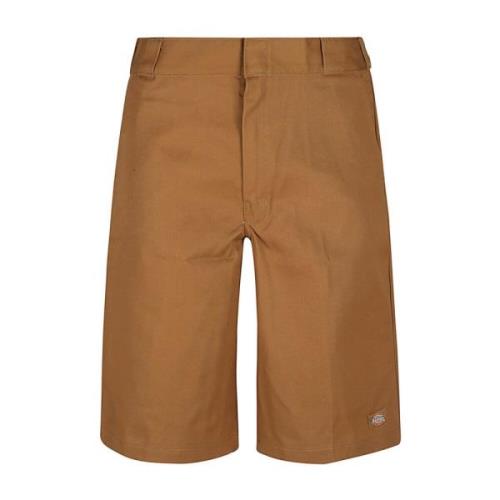 Dickies Brun Shorts, Storlek enligt normal, Modell 1,84m Brown, Herr