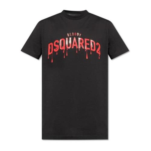 Dsquared2 T-shirt med logotyp Black, Herr