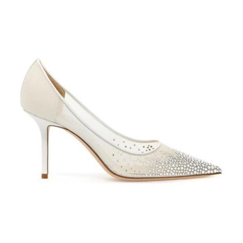 Jimmy Choo Kristall Mesh Love Pumps Gray, Dam