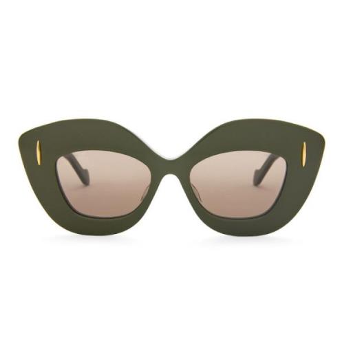 Loewe Retro Screen Solglasögon Brun Cat-Eye Green, Dam