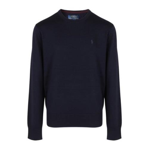 Polo Ralph Lauren Mysig Stickad Pullover Sweater Blue, Herr