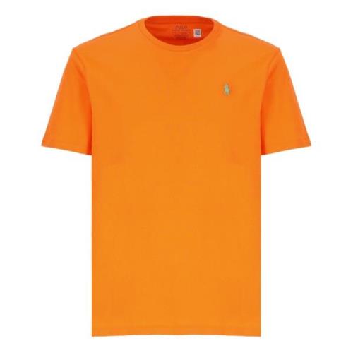 Ralph Lauren Orange T-shirt med Pony Logo Orange, Herr