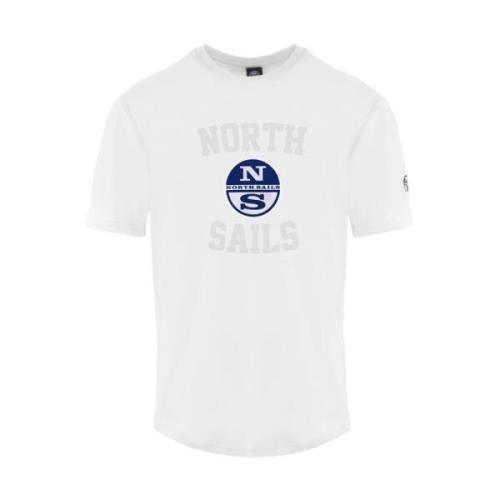 North Sails Herr Crew Neck Tryckt T-shirt White, Herr