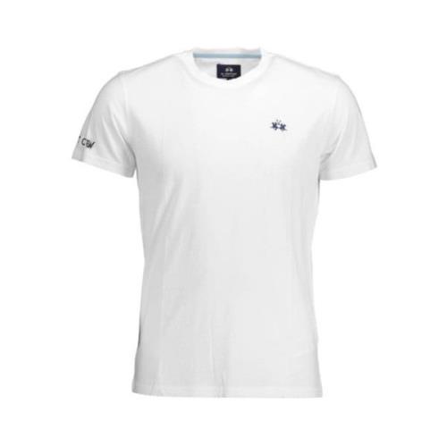 La Martina White Cotton T-Shirt White, Herr